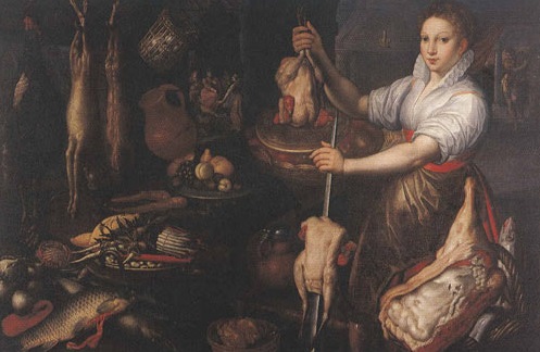 Genova, Museo dei beni culturali Cappuccini - Maestro fiammingo, Cucina con Cristo in casa di Marta e Maria 