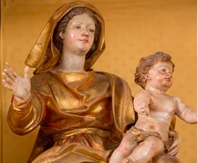Lerici, Oratorio di San Bernardino - Madonna e San Bernardino, fine sec. XVII inizi sec. XVIII