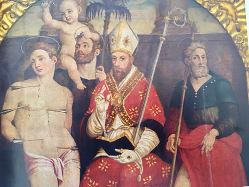 Lerici, chiesa di San Rocco - Santi Martino vescovo, Cristoforo e Rocco